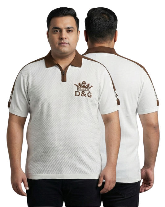 Men’s Premium Plus Size Polo T-Shirt | Textured Fabric | Smart Casual Comfort (3XL–6XL)