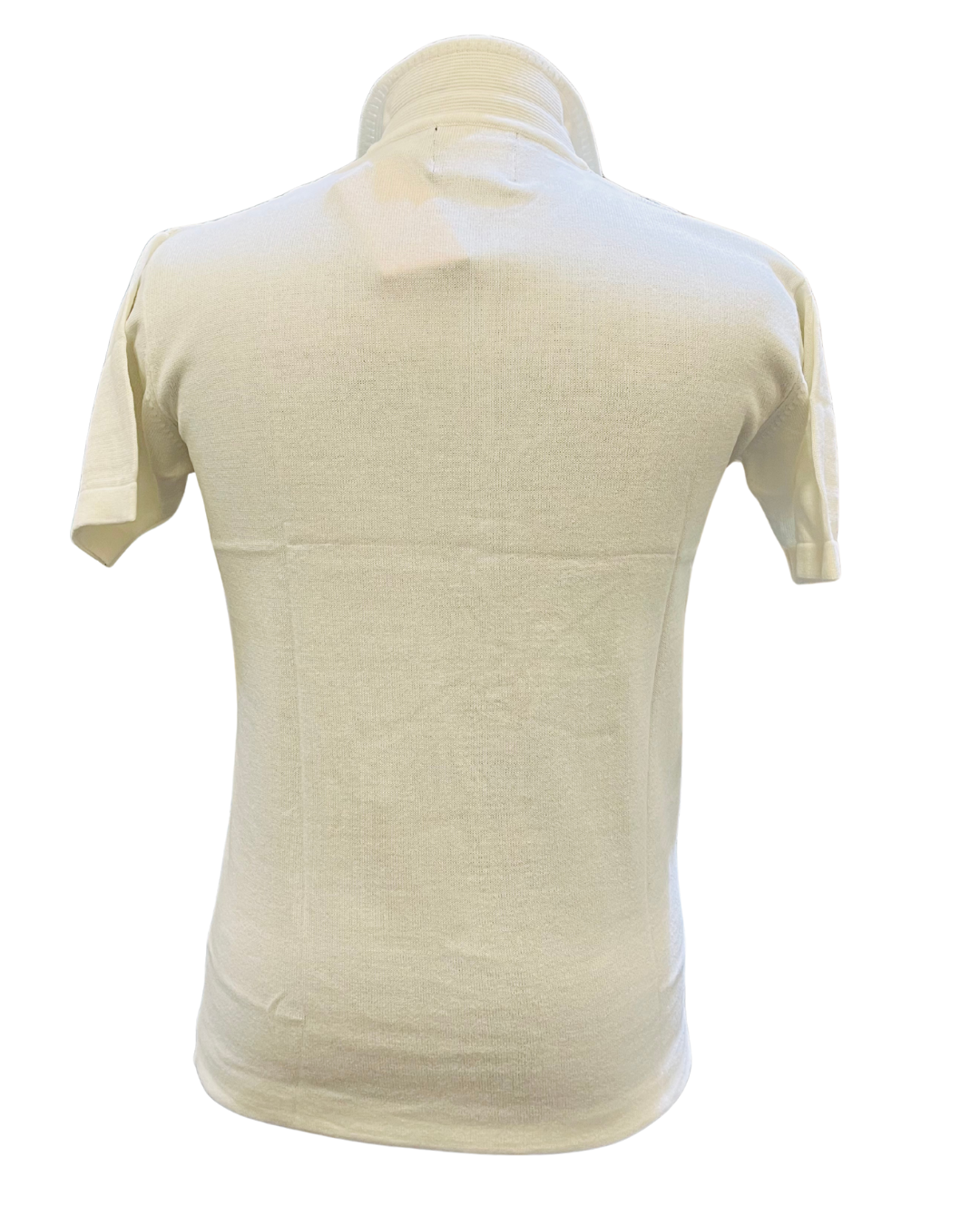 Men's Turkish Knit Blue Striped Zip Polo T-Shirt | Half Sleeve Premium Crochet-Style Design