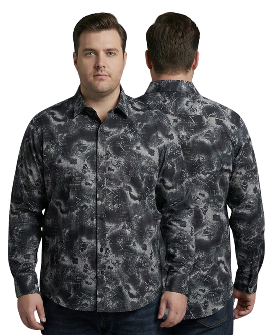 Men’s Abstract Printed Shirt | Premium Smart Casual & Party Wear (M–7XL)