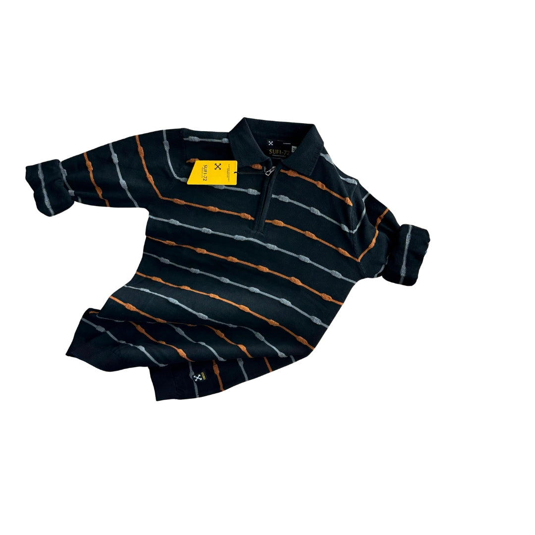 Men’s Striped Casual Polo T-Shirt | Multiple Colors