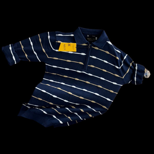 Men’s Striped Casual Polo T-Shirt | Multiple Colors