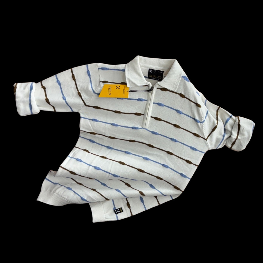 Men’s Striped Casual Polo T-Shirt | Multiple Colors