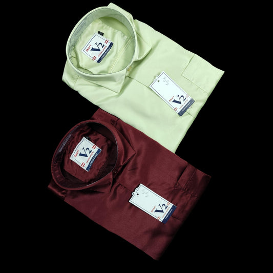 Men’s Satin Finish Party Wear Shirt | Available in Maroon & Light Green