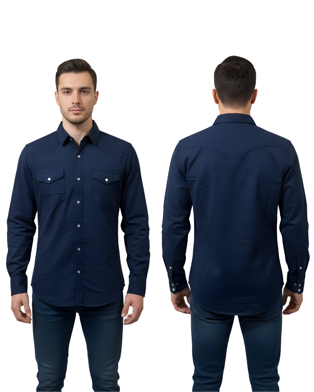 Men’s Premium Slim-Fit Casual Shirt | Full Sleeve Utility Design | Everyday Smart Wear