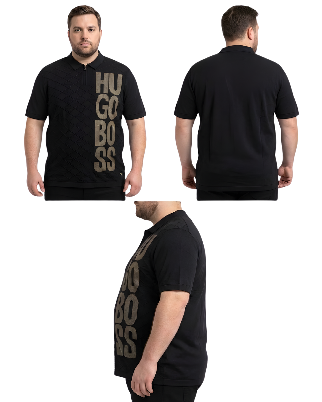 Men’s Plus Size Premium Textured Polo T-Shirt (3XL - 5XL)