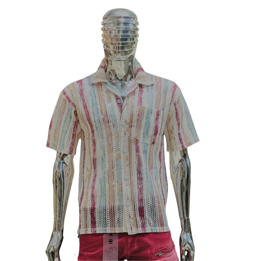 Multicolor Striped Crochet Shirt – Summer Edition