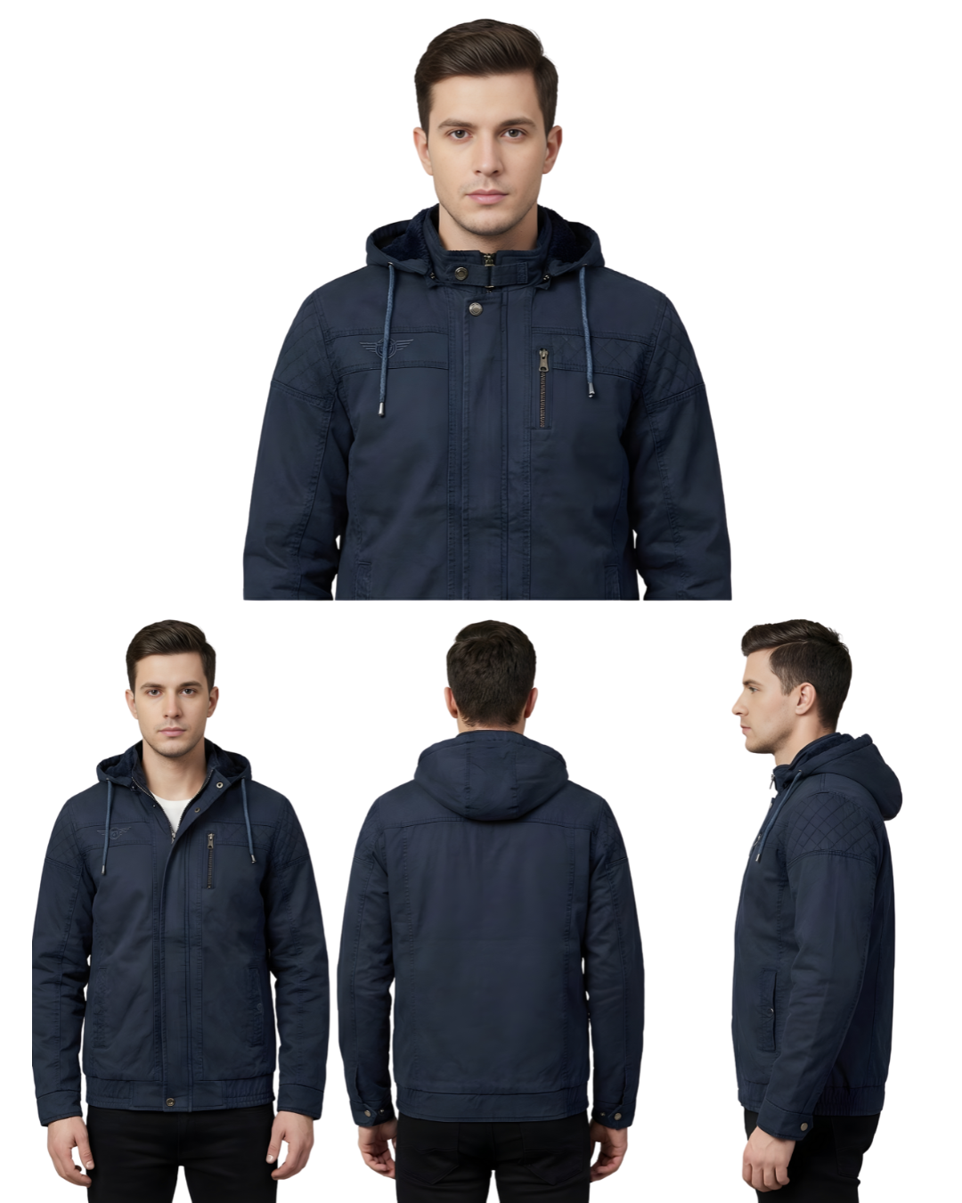 Men’s Premium Hooded Jacket | Durable Fabric | Casual, Travel & Winter Wear