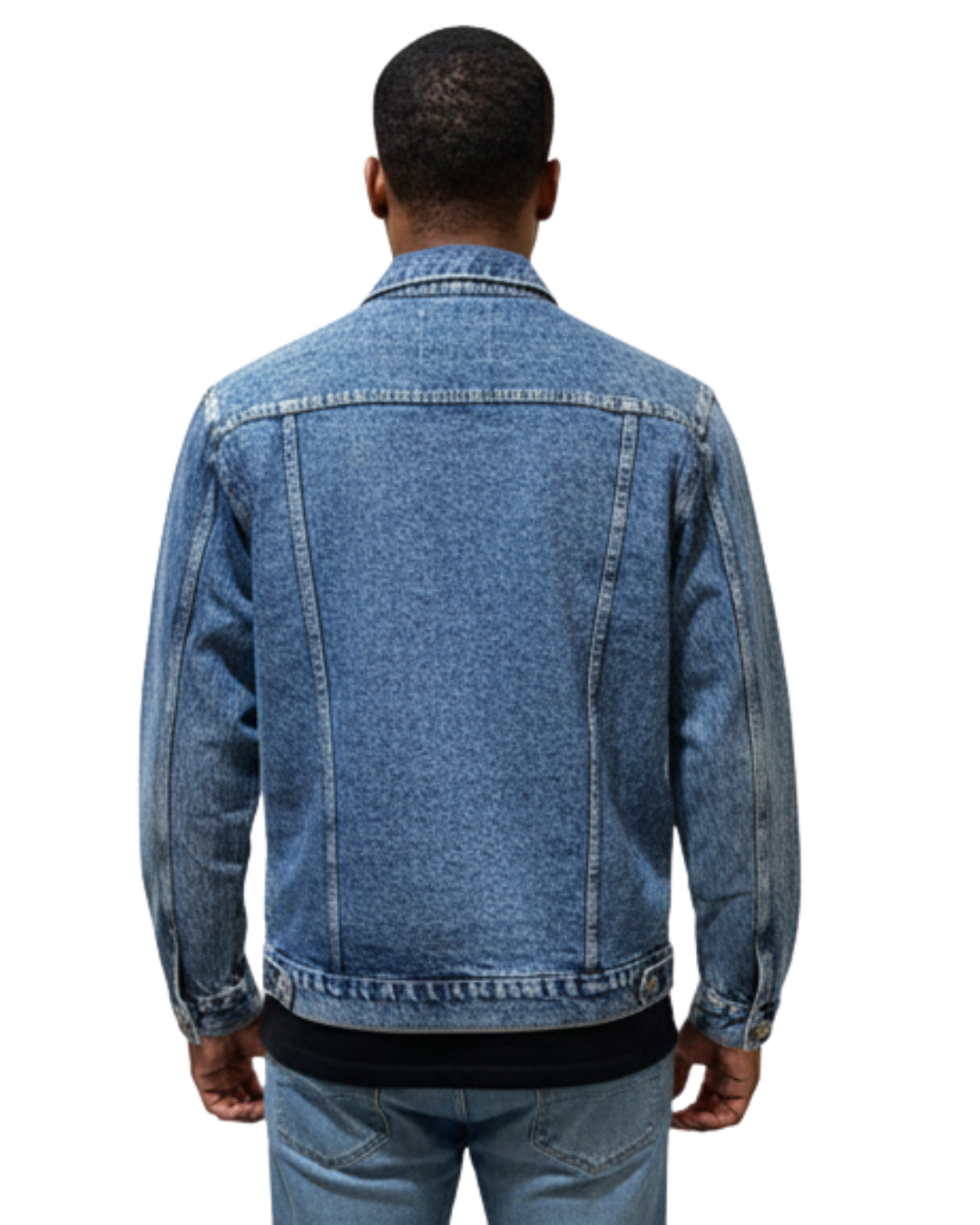 Men’s Premium Oversized Denim Jacket | Vintage Wash | Classic Button-Down Style
