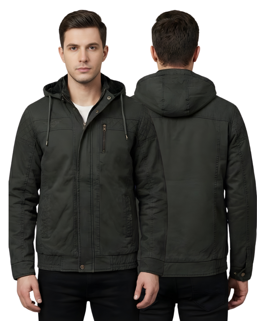Men’s Premium Hooded Jacket | Durable Fabric | Casual, Travel & Winter Wear