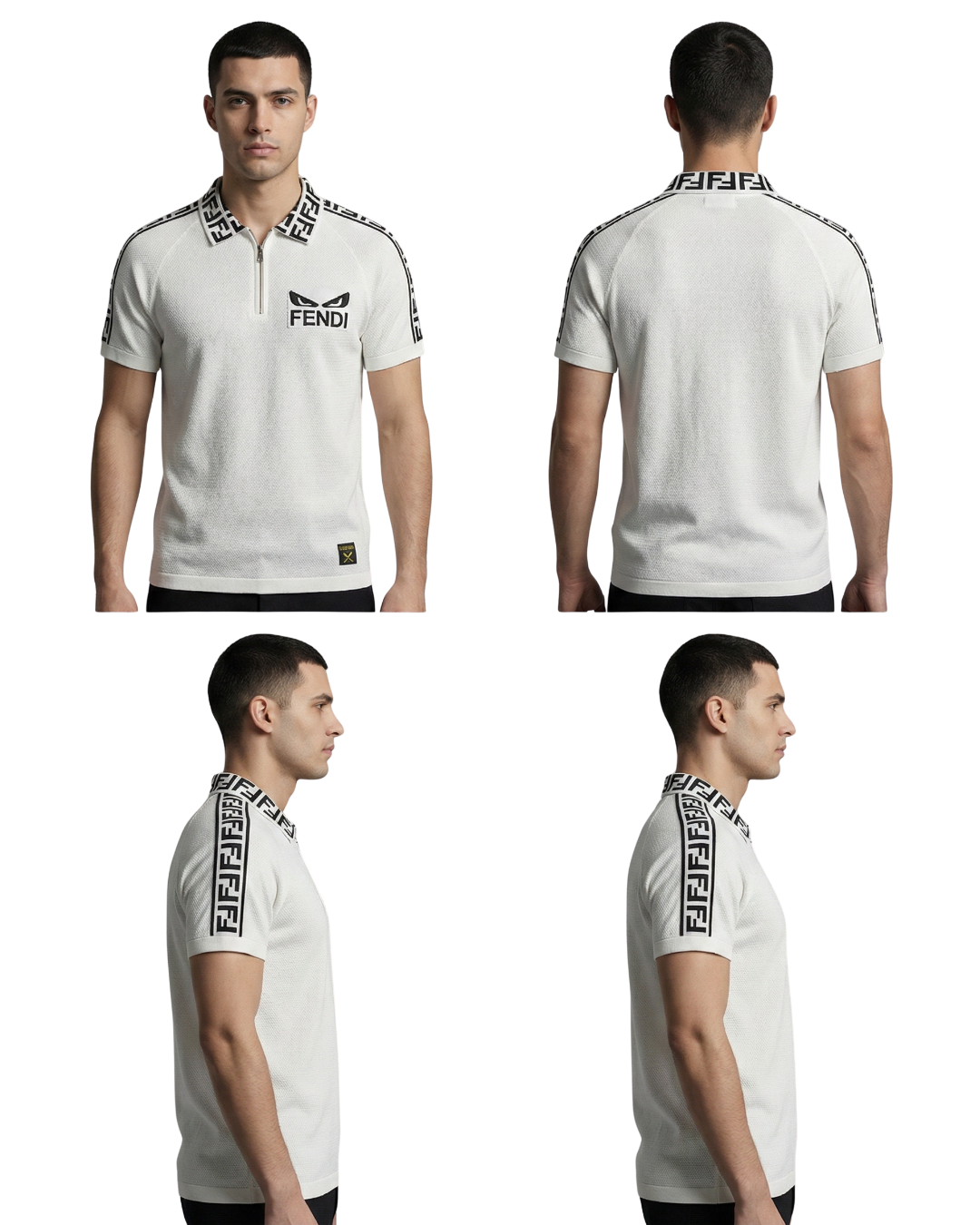 Men’s Premium Knit Zip Polo T-Shirt (M–XL)