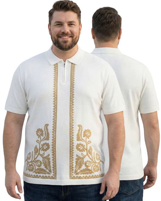 Men’s Premium Embroidered Polo T-Shirt | Luxury Knit Fabric | Plus Size Comfort Fit (3XL–6XL)
