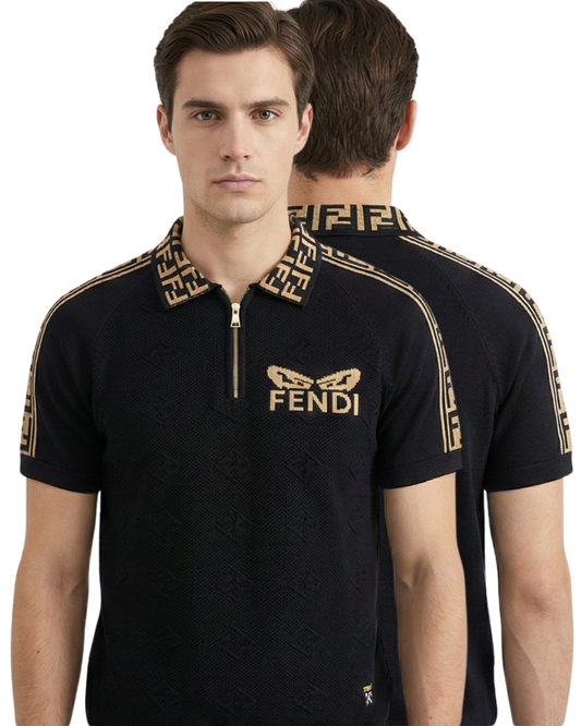 Men’s Premium Knit Zip Polo T-Shirt (M–XL)