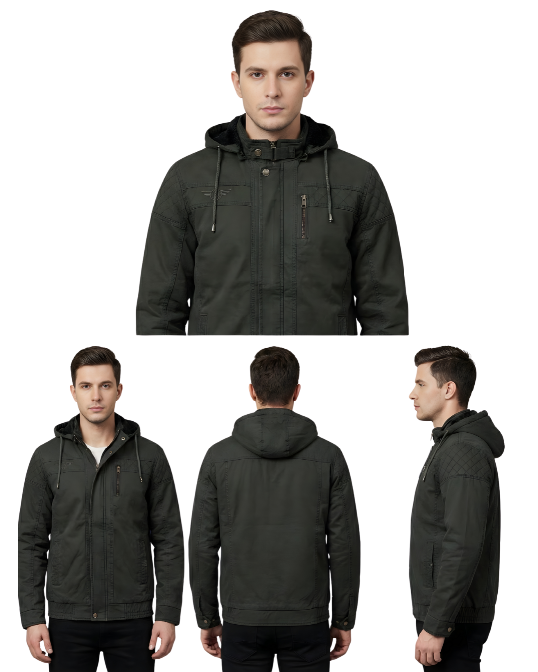 Men’s Premium Hooded Jacket | Durable Fabric | Casual, Travel & Winter Wear
