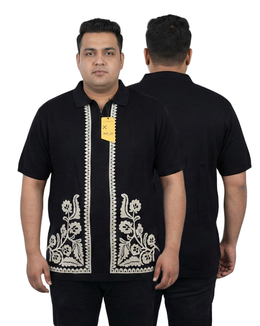 Men’s Premium Embroidered Polo T-Shirt | Luxury Knit Fabric | Plus Size Comfort Fit (3XL–6XL)