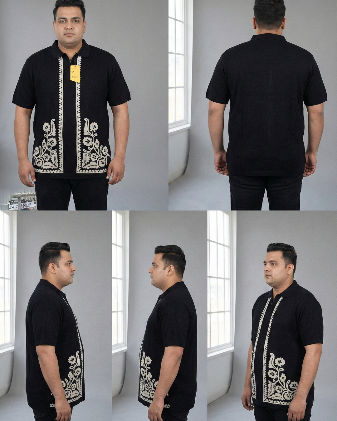 Men’s Premium Embroidered Polo T-Shirt | Luxury Knit Fabric | Plus Size Comfort Fit (3XL–6XL)