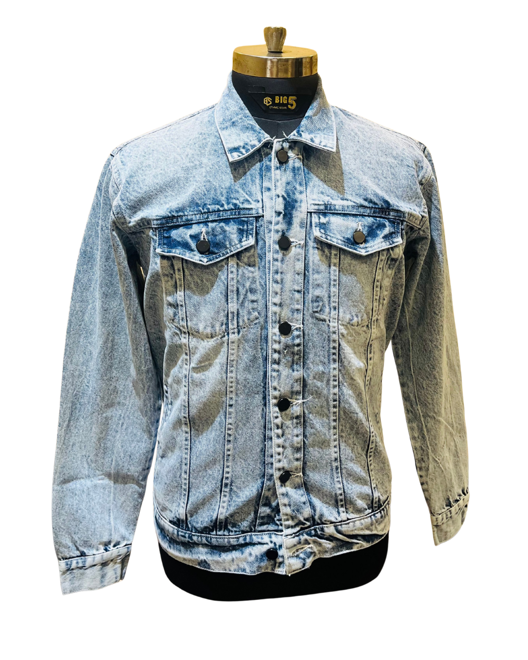 Men’s Premium Oversized Denim Jacket | Vintage Wash | Classic Button-Down Style