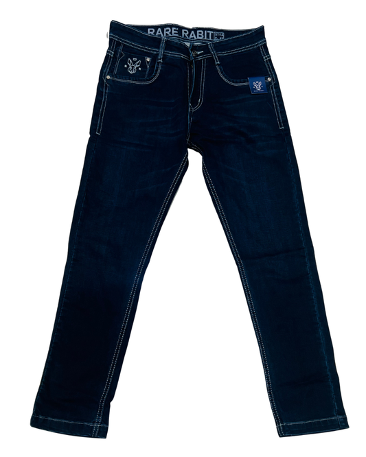 Men’s Premium Slim-Fit Stretch Jeans | Rare Rabbit Inspired | Dark & Blue Comfort Denim
