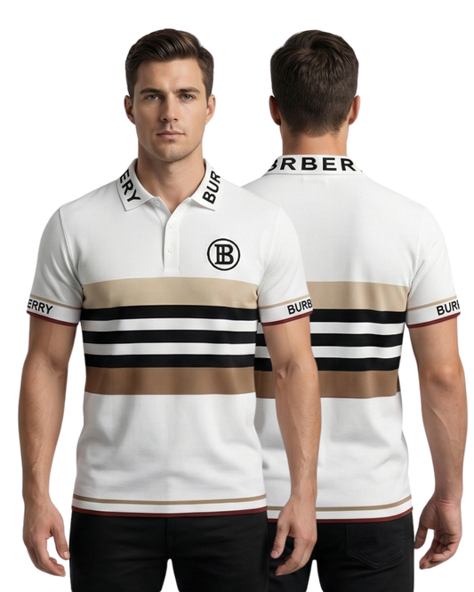Men’s Premium Striped Polo T-Shirt (M-XL)