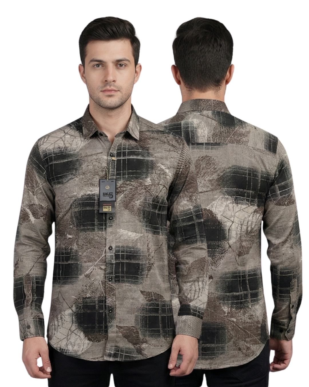 Men’s Premium Printed Casual Shirt | Abstract Texture Design | Smart Casual Wear (M–7XL)