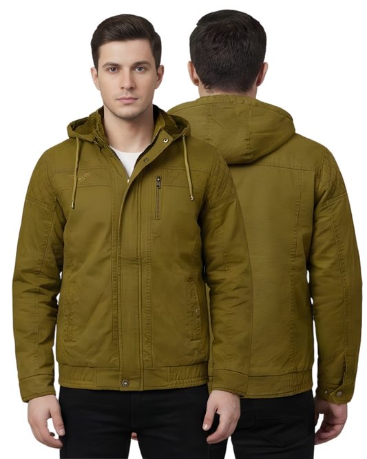 Men’s Premium Hooded Jacket | Durable Fabric | Casual, Travel & Winter Wear