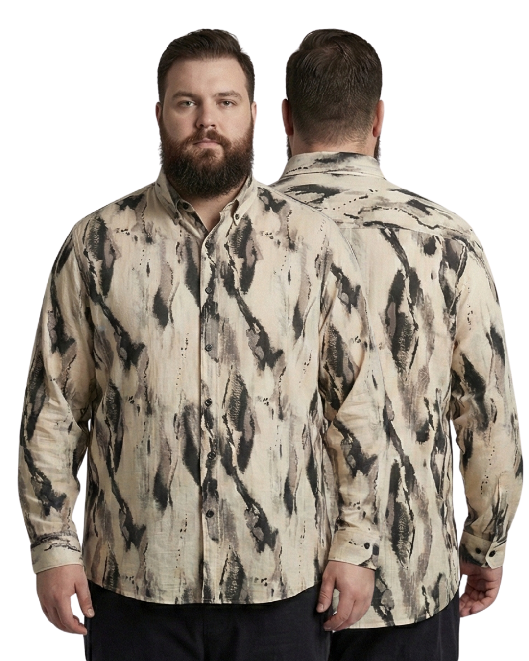 Men’s Premium Printed Cotton Shirt | Luxury Abstract Design | Regular Fit (M–7XL)
