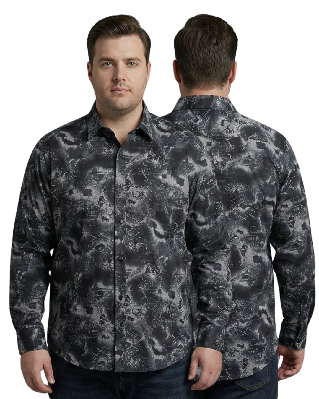 Men’s Abstract Printed Shirt | Premium Smart Casual & Party Wear (M–7XL)