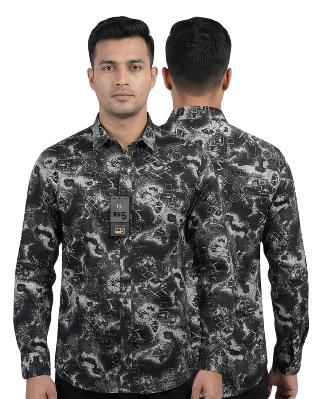 Men’s Abstract Printed Shirt | Premium Smart Casual & Party Wear (M–7XL)