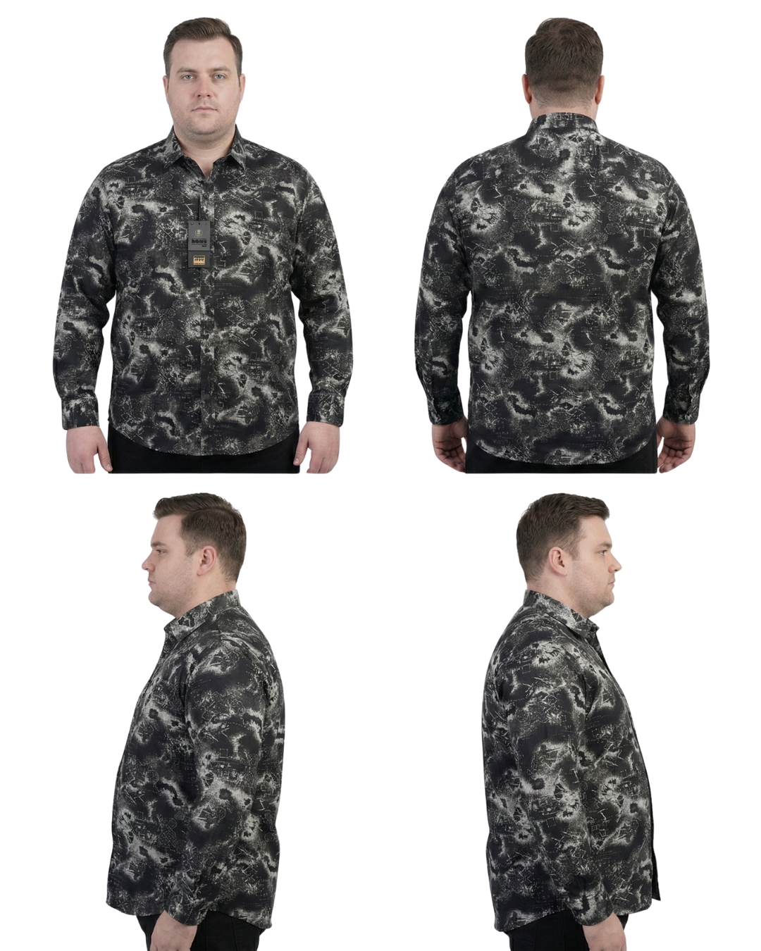 Men’s Abstract Printed Shirt | Premium Smart Casual & Party Wear (M–7XL)