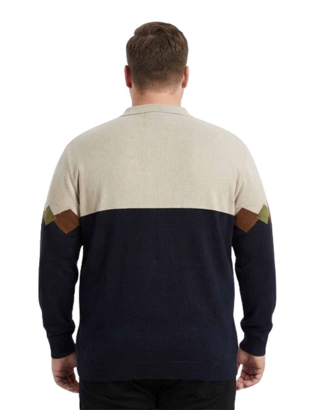 Men’s Plus Size Knit Zip Polo T- Shirt