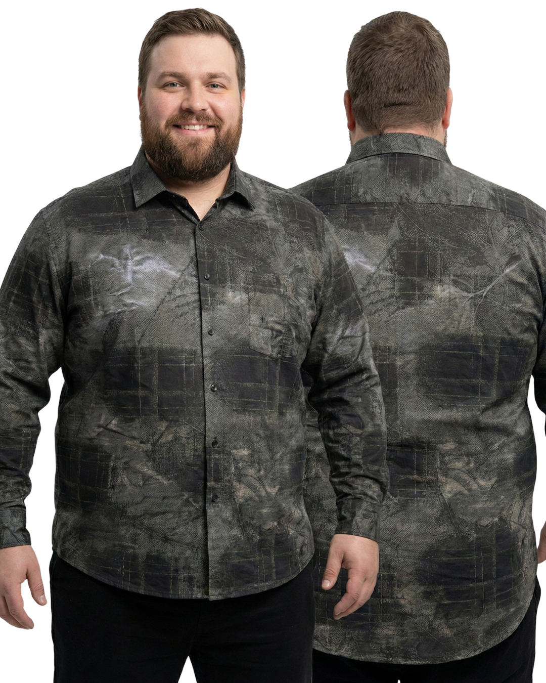 Men’s Premium Printed Casual Shirt | Abstract Texture Design | Smart Casual Wear (M–7XL)