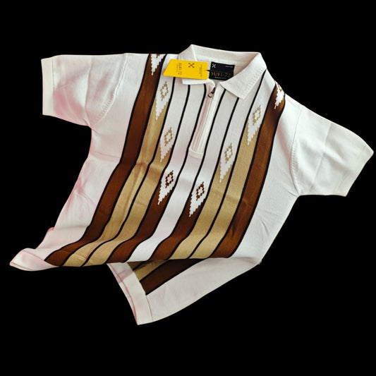 Men’s Tribal Striped Polo T-Shirt | Trendy Half Sleeve Casual Wear