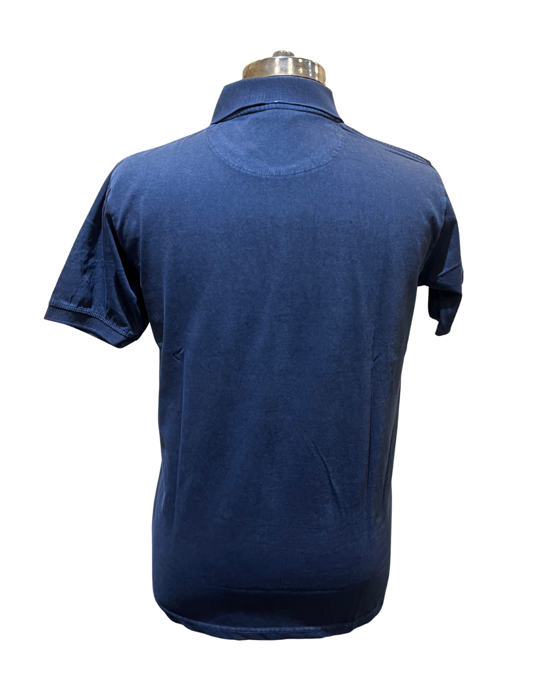 Men's Navy Polo Collar T-Shirt | Premium Soft Fabric with Embroidered Chest Logo
