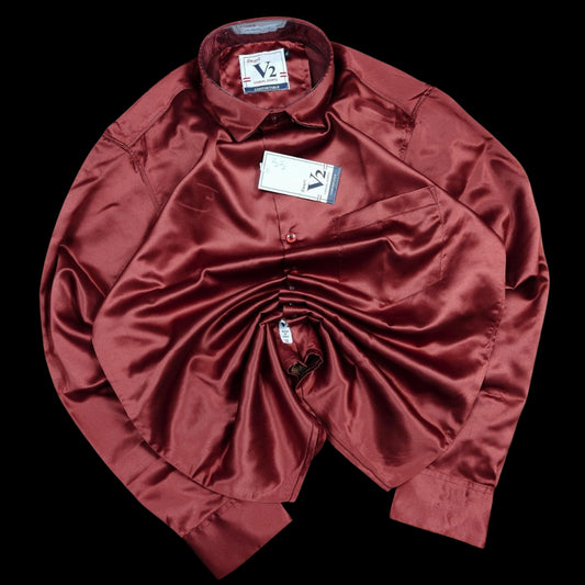 Men’s Satin Finish Party Wear Shirt | Available in Maroon & Light Green