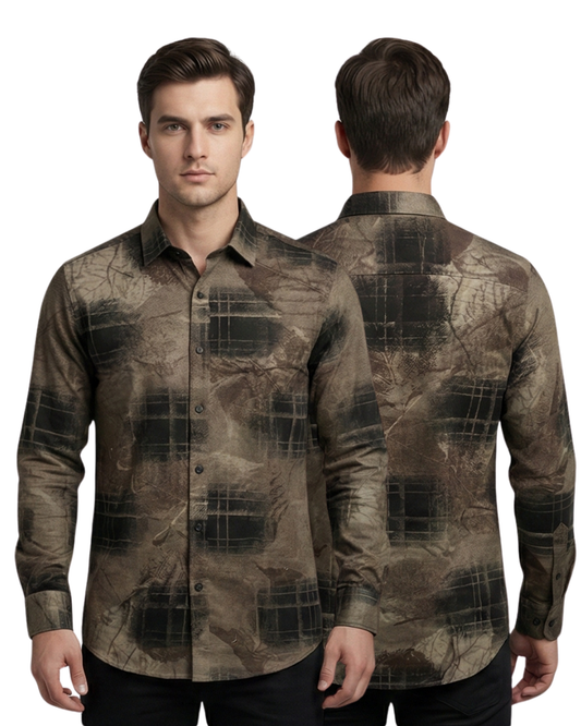 Men’s Premium Printed Casual Shirt | Abstract Texture Design | Smart Casual Wear (M–7XL)