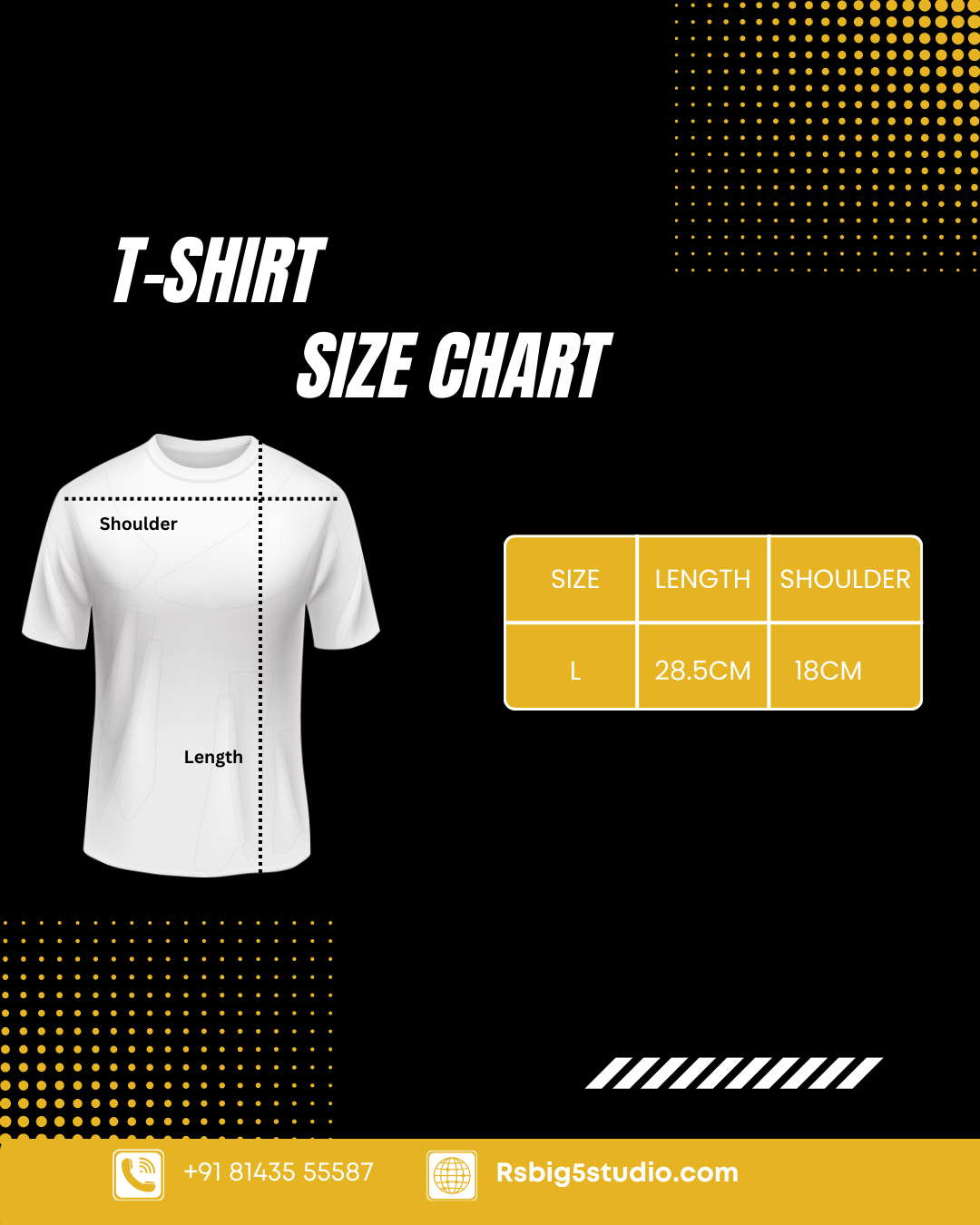 Men's Black & White Striped Knit Polo T-Shirt | Half Sleeve with Bold Front Graphic Design