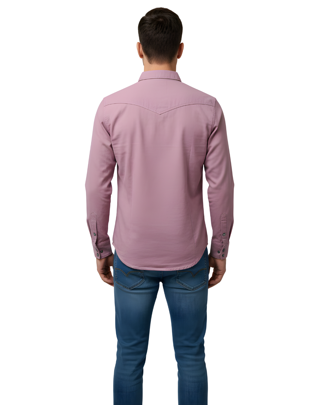 Men’s Premium Slim-Fit Cotton Shirt | Solid Dusty Pink | Full Sleeve Casual & Smart Wear