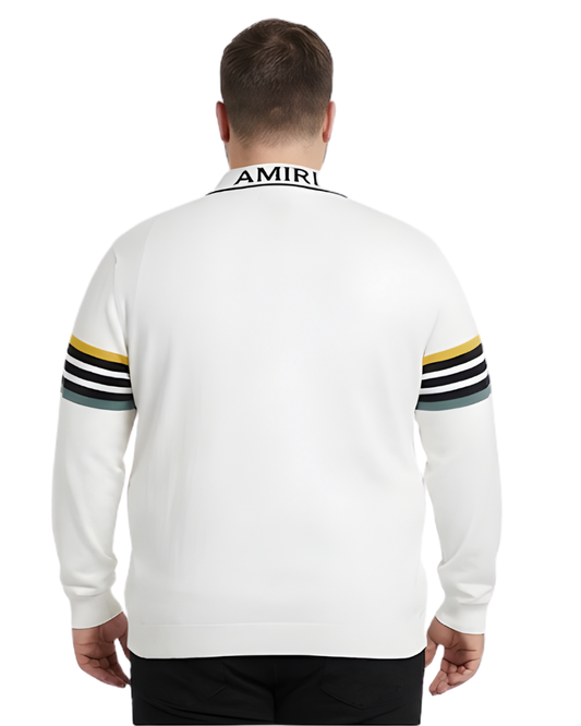 Men’s Plus Size Premium Knit Zip Polo T-Shirt