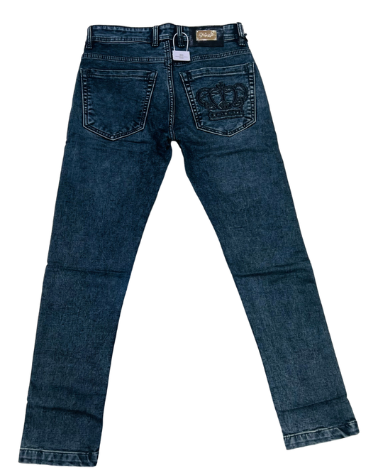 Men’s Premium Slim-Fit Denim Jeans | Stylish Back Embroidery & Washed Finish