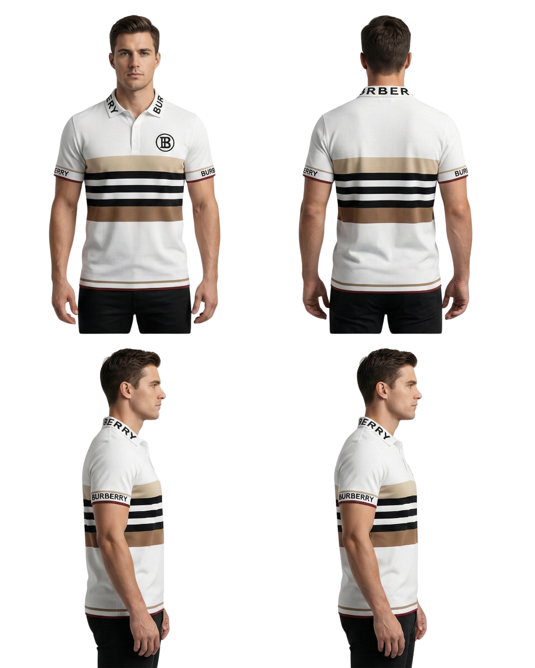 Men’s Premium Striped Polo T-Shirt (M-XL)