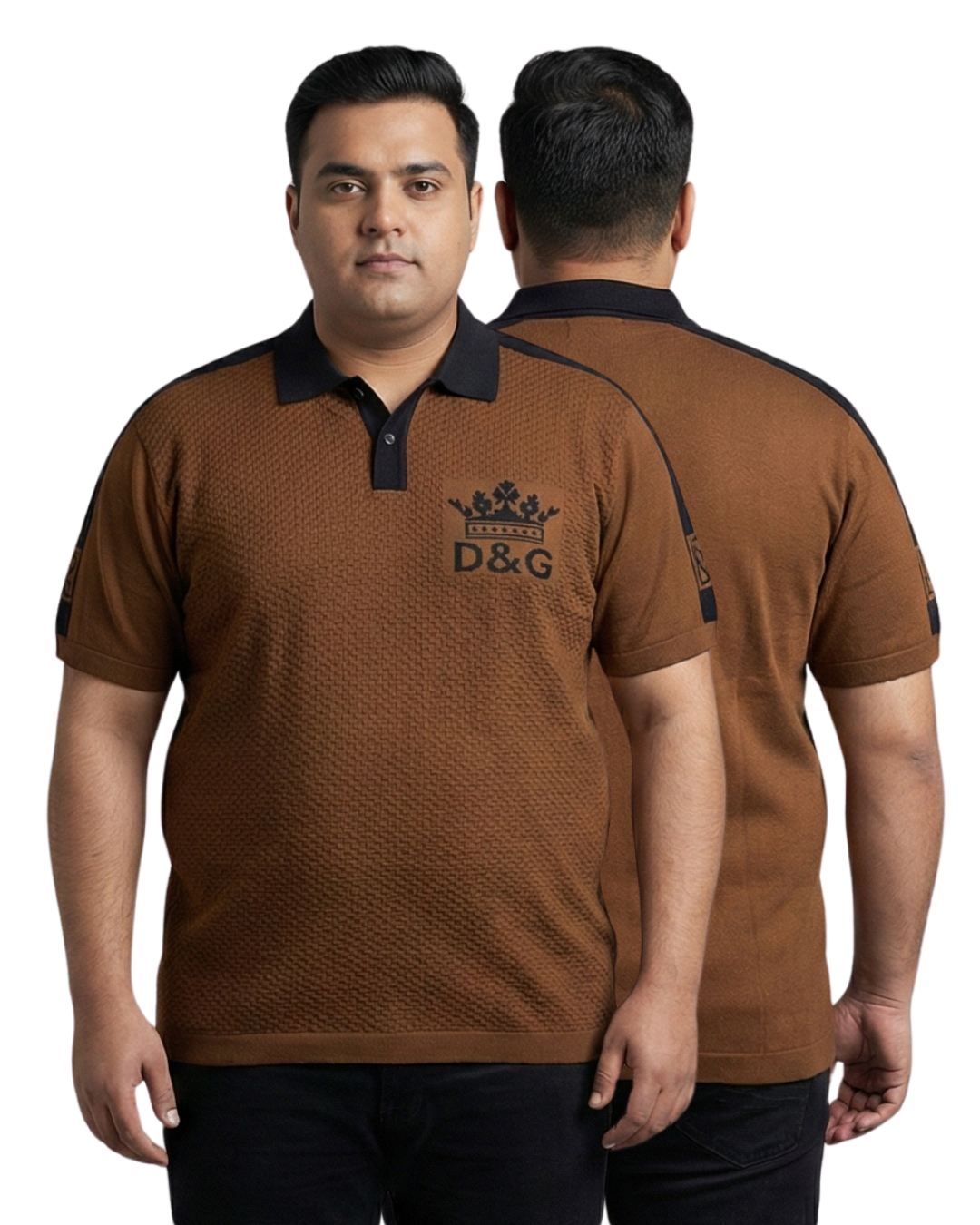 Men’s Premium Plus Size Polo T-Shirt | Textured Fabric | Smart Casual Comfort (3XL–6XL)