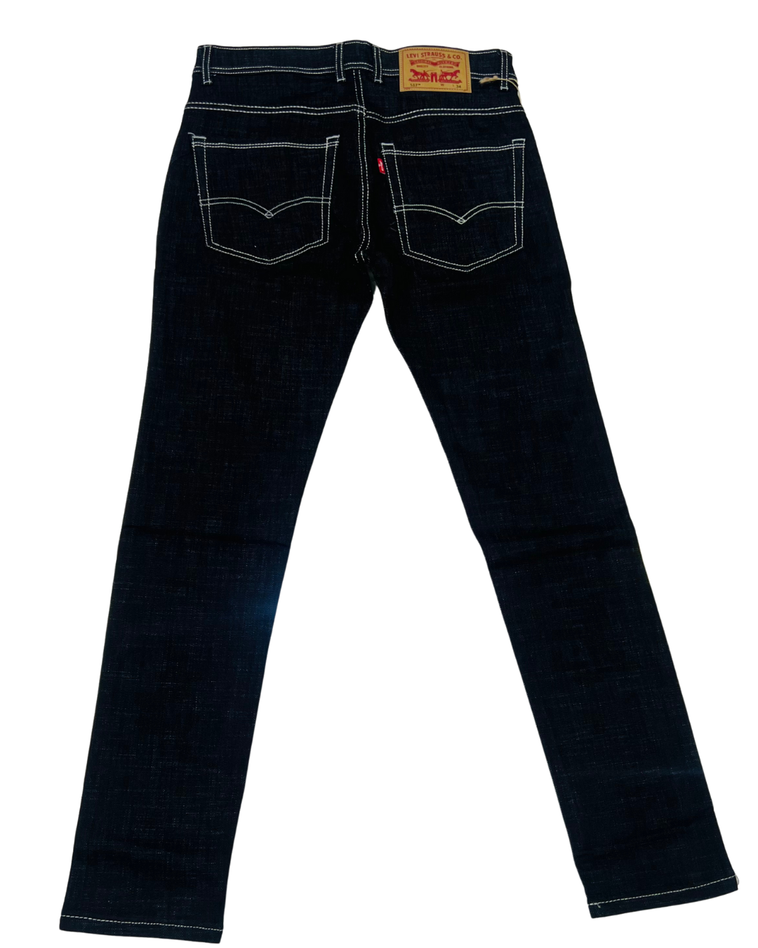 Men’s Dark Wash Slim-Fit Stretch Jeans | Premium Stitch Details