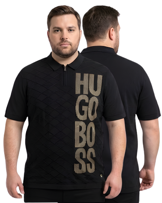 Men’s Plus Size Premium Textured Polo T-Shirt (3XL - 5XL)