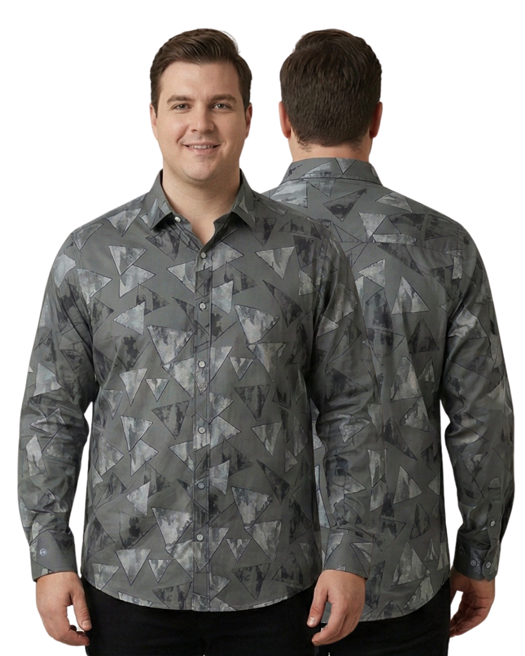 Luxury Abstract Geometric Print Shirt for Men (M–7XL) | Premium Fit & Bold Style