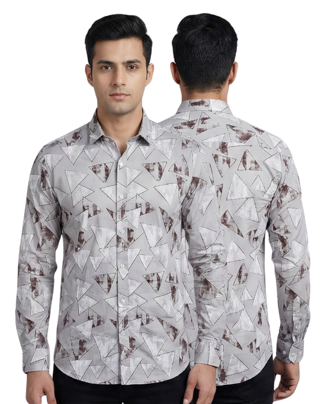 Luxury Abstract Geometric Print Shirt for Men (M–7XL) | Premium Fit & Bold Style