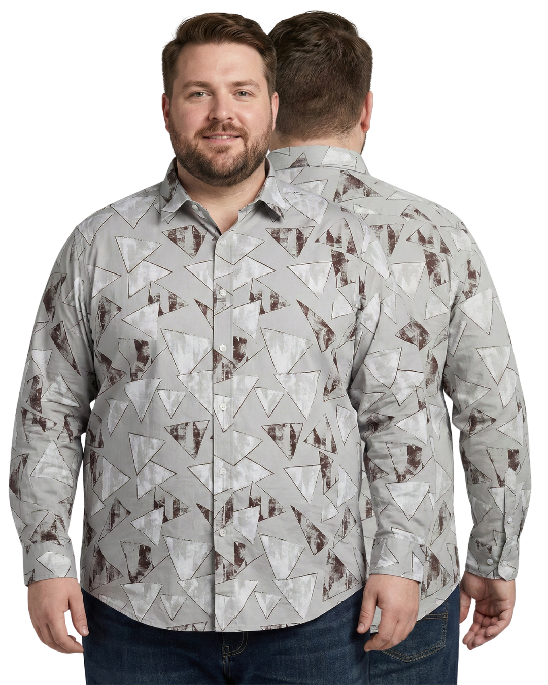 Luxury Abstract Geometric Print Shirt for Men (M–7XL) | Premium Fit & Bold Style