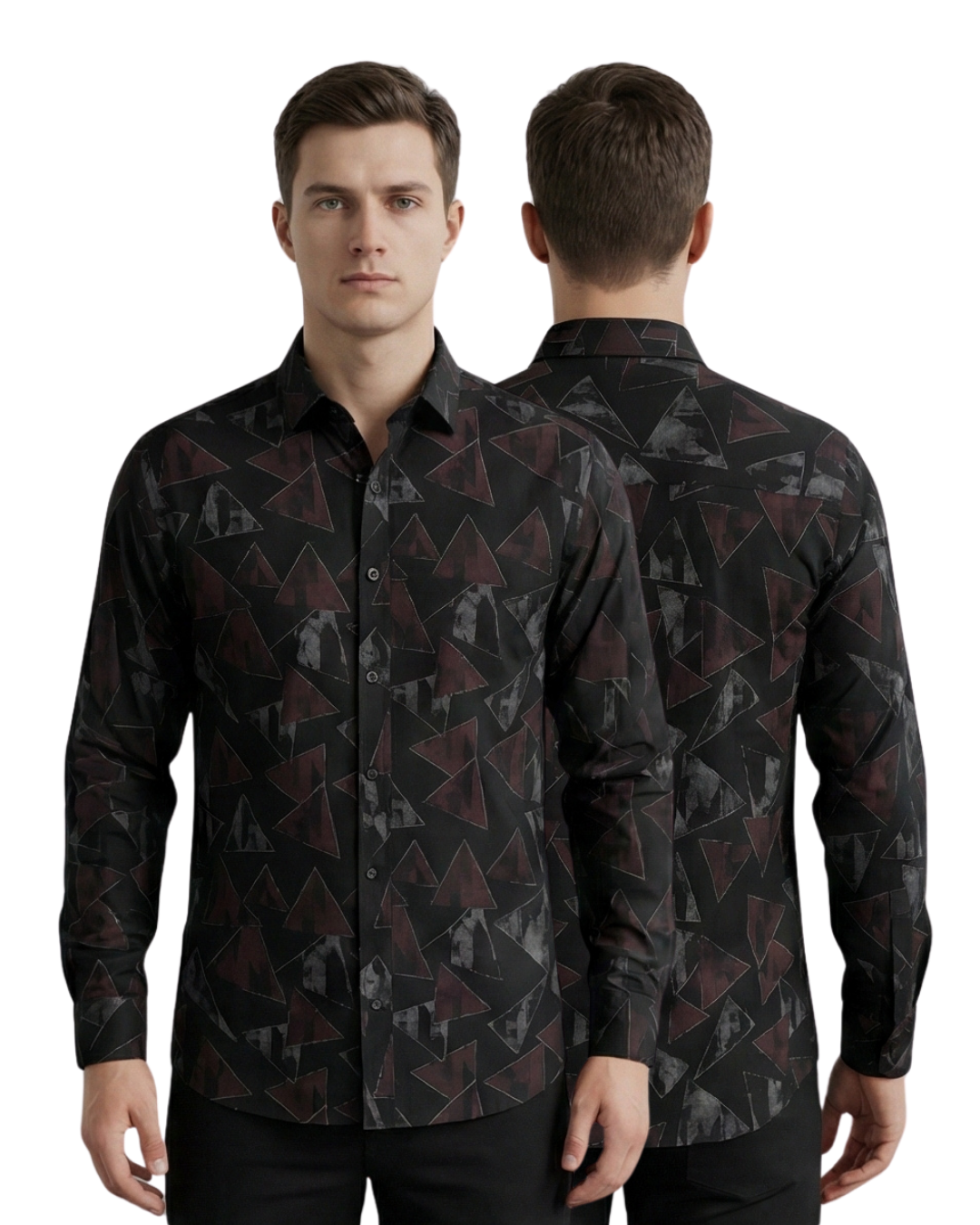 Luxury Abstract Geometric Print Shirt for Men (M–7XL) | Premium Fit & Bold Style