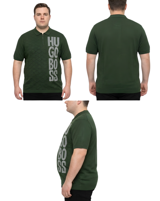Men’s Plus Size Premium Textured Polo T-Shirt (3XL - 5XL)