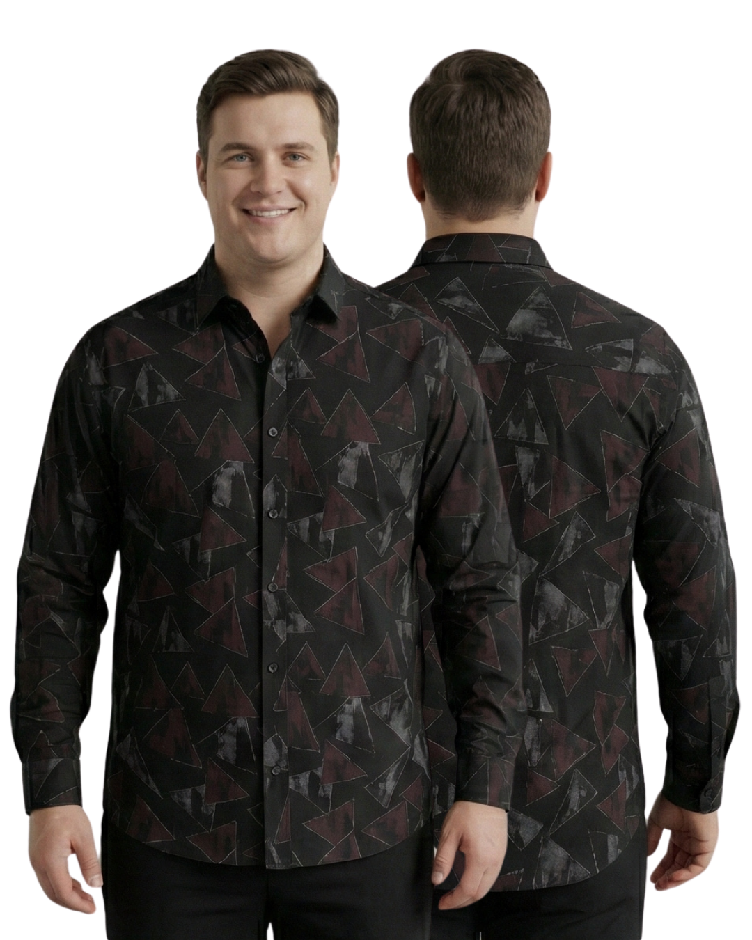 Luxury Abstract Geometric Print Shirt for Men (M–7XL) | Premium Fit & Bold Style
