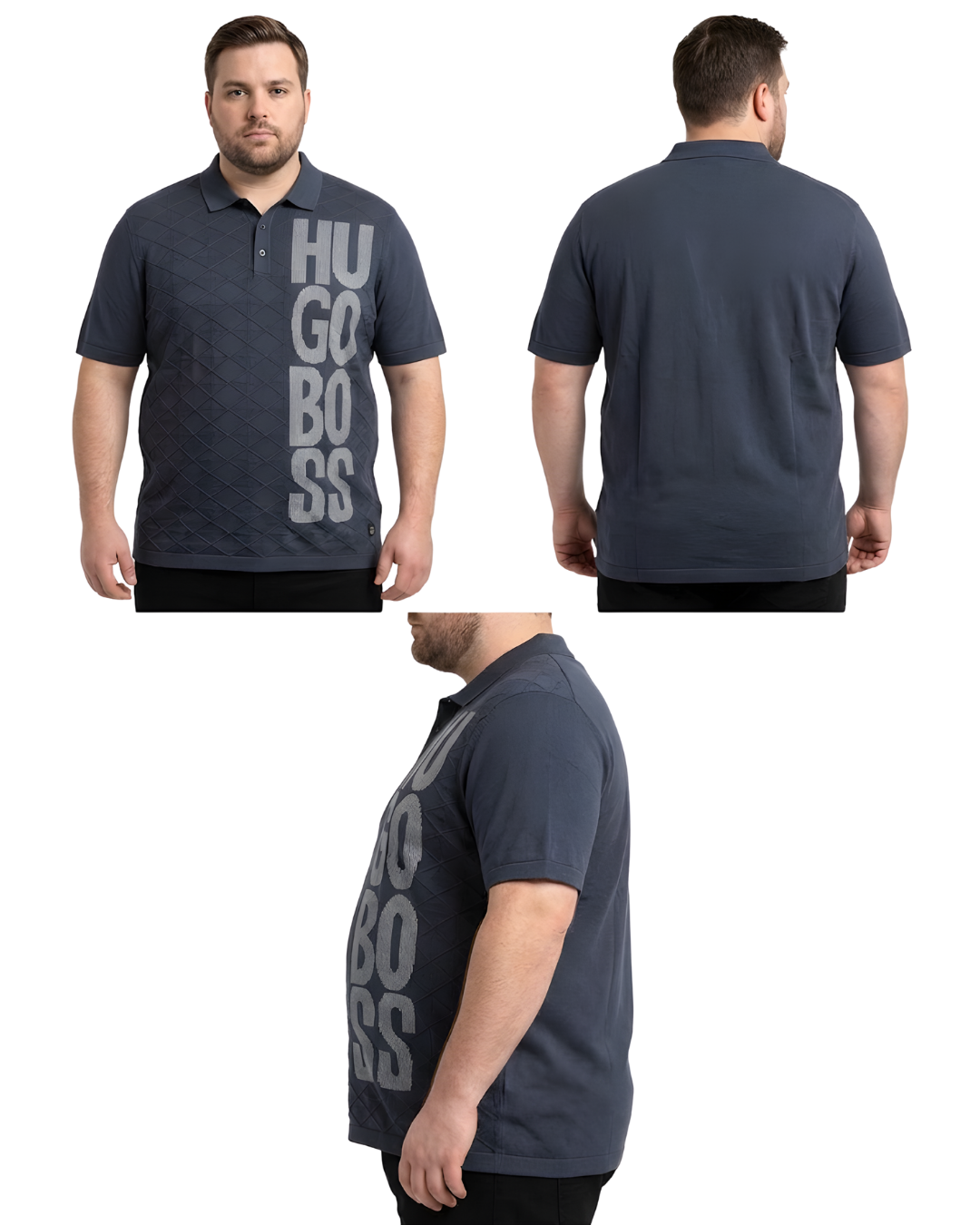 Men’s Plus Size Premium Textured Polo T-Shirt (3XL - 5XL)