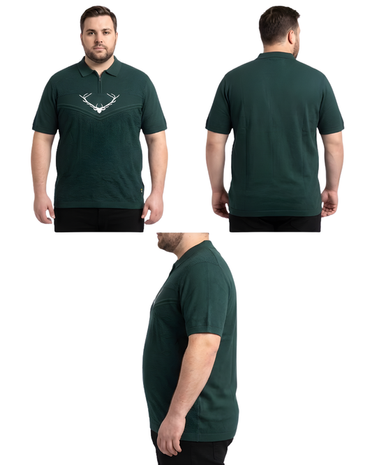 Men’s Plus Size Premium Polo T-Shirt with Signature Chest Emblem
